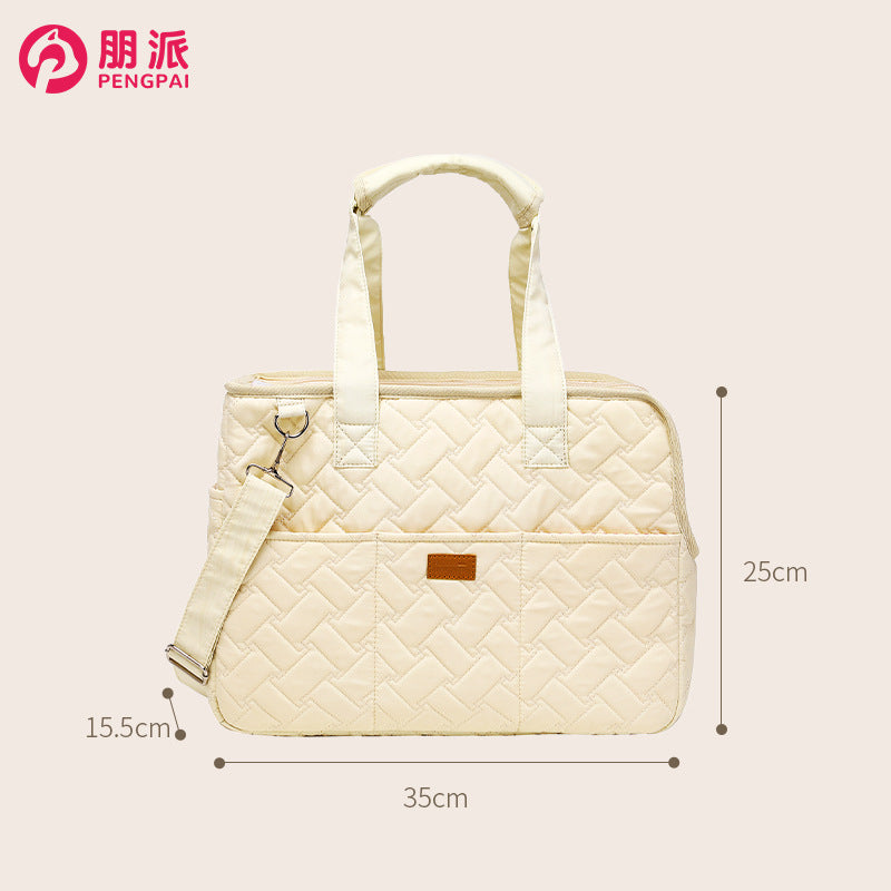 Amazon cross-border hot-selling fashion diamond-shaped portable dog large-capacity breathable pet shoulder messenger bag