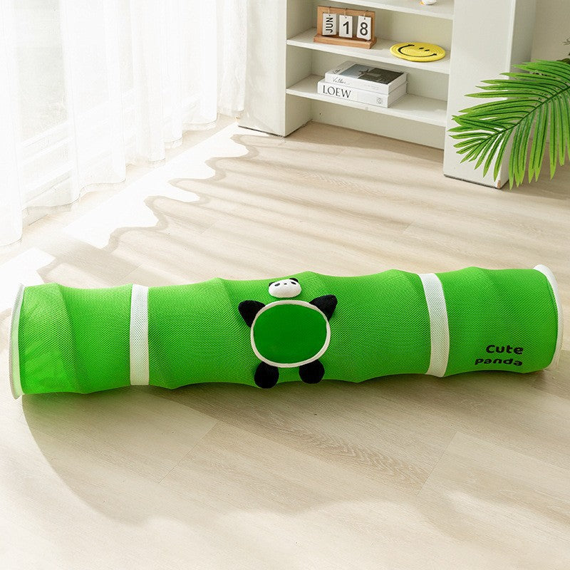 Cat Tunnel Cartoon Straight Foldable Cat Toy Self-Entertainment Easy Storage Boredom Relief Cat Channel Pet Supplies Wholesale