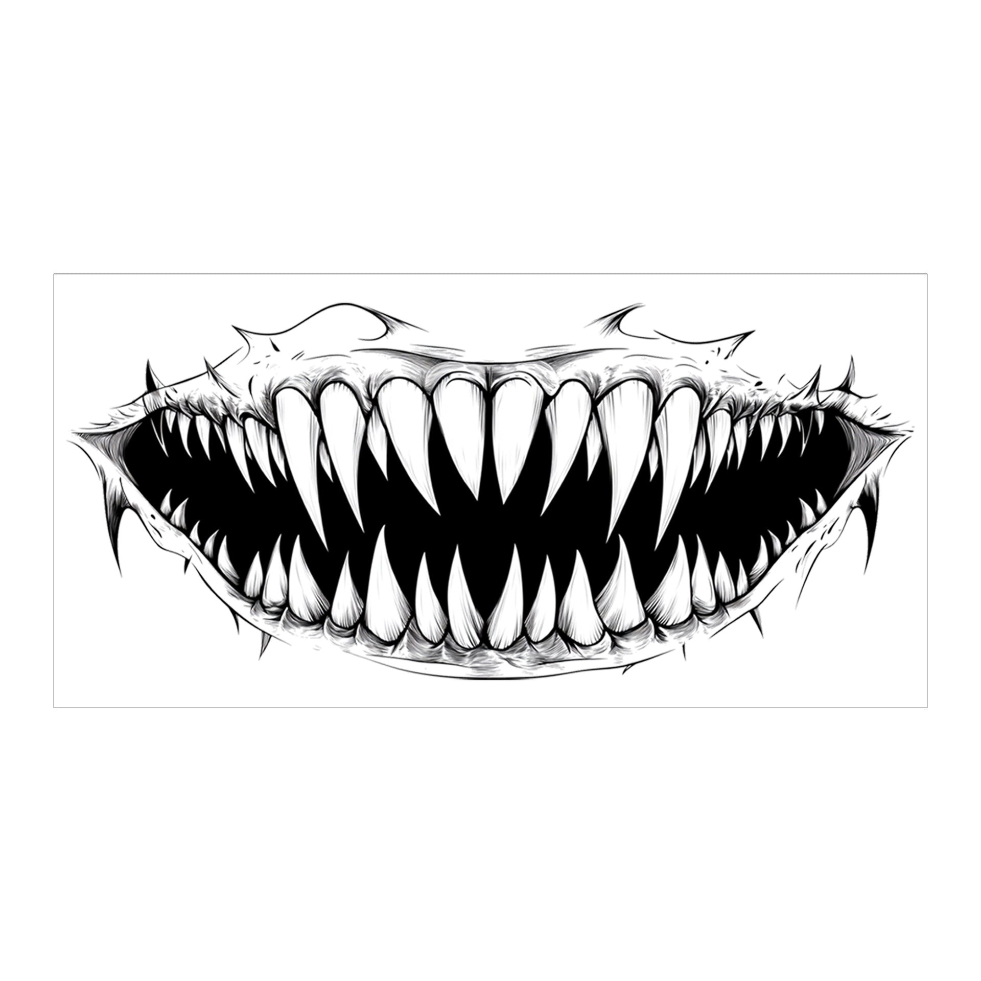 New foreign trade Halloween mouth tattoo stickers party horror makeup horror funny lip makeup DIY mouth stickers