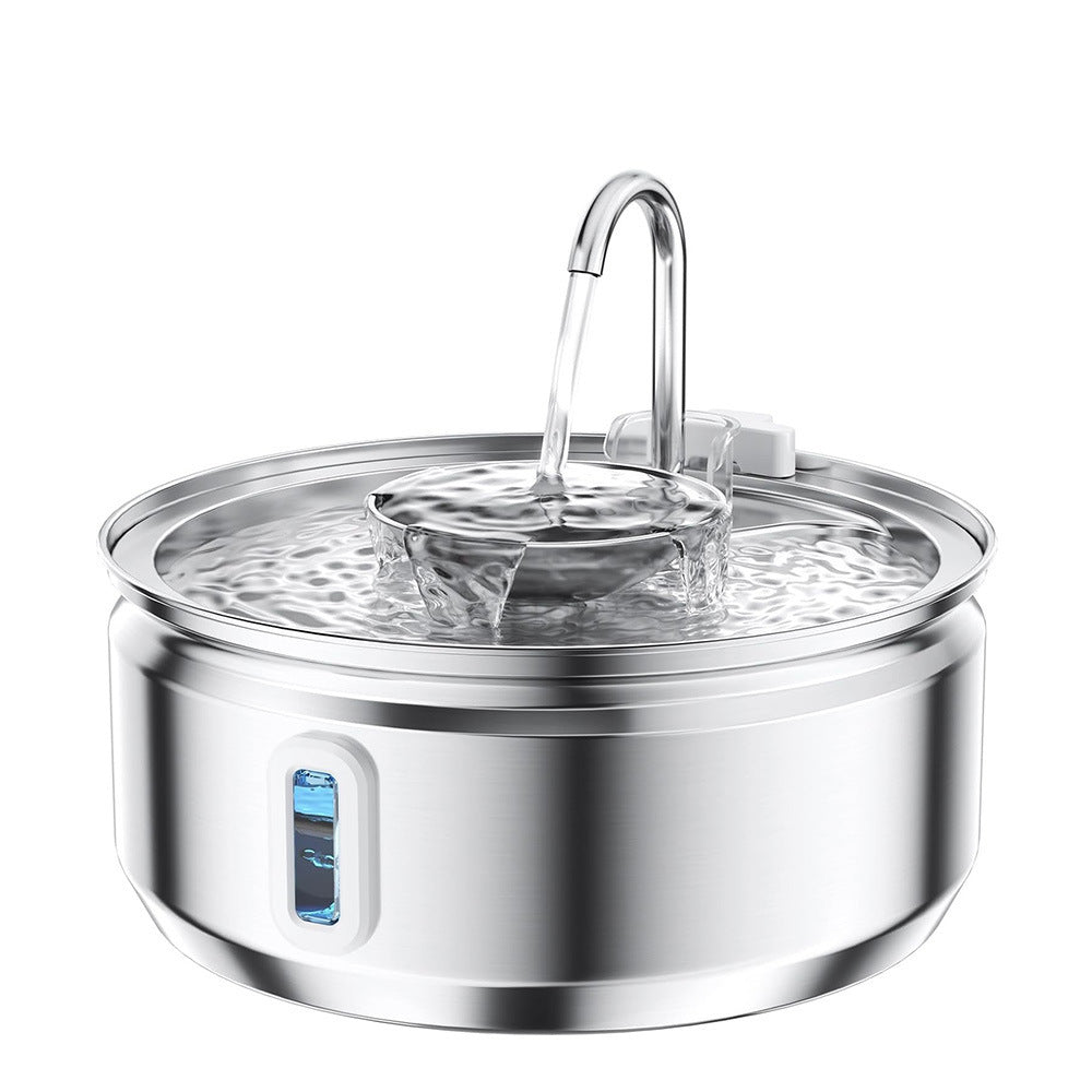 Source factory stainless steel pet smart water dispenser automatic circulation water 3.2L large capacity cat and dog water feeder