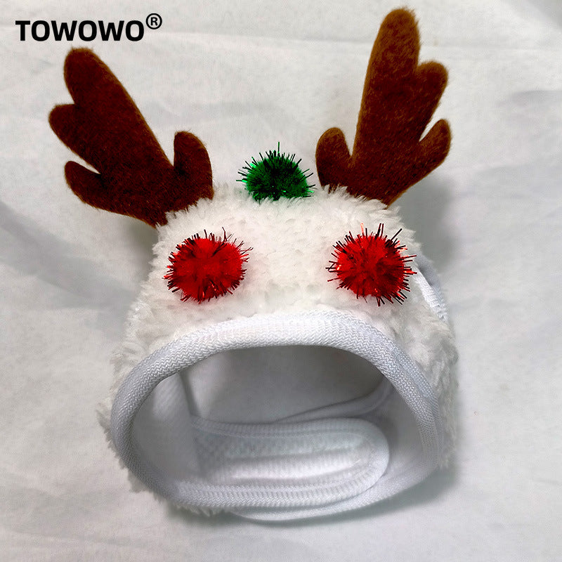 New Year Pet Christmas Hat Cat Cute Pet Head Clothing Supplies Transformed into Panda Small Dog and Cat Toy Headgear