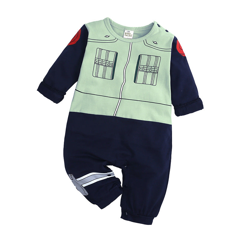 Cross-border baby long-sleeved romper autumn new baby jumpsuit cartoon character outdoor crawling clothes one piece delivery