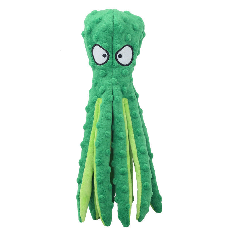 New pet plush toy octopus skin dog bite resistant sounding toy octopus cat and dog supplies