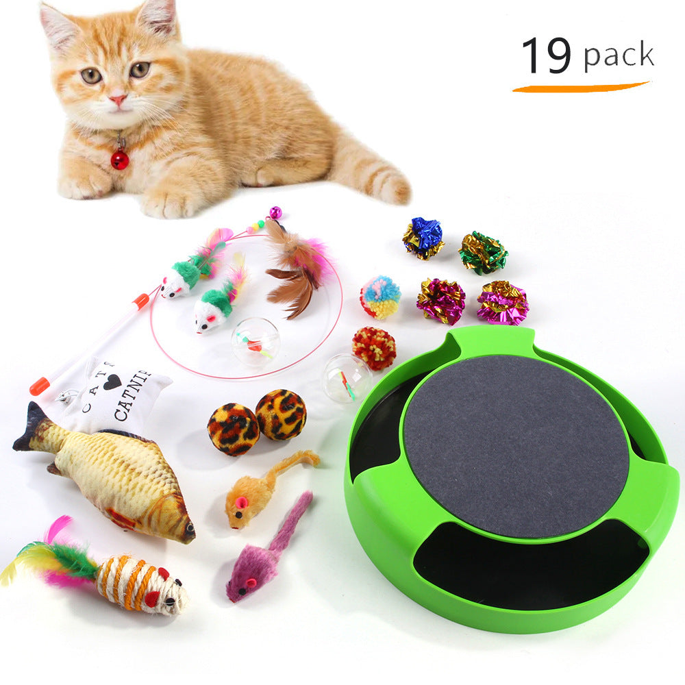 Summary of pet cat toy set 21 pieces cat channel cat teaser plush mouse Amazon combination toy
