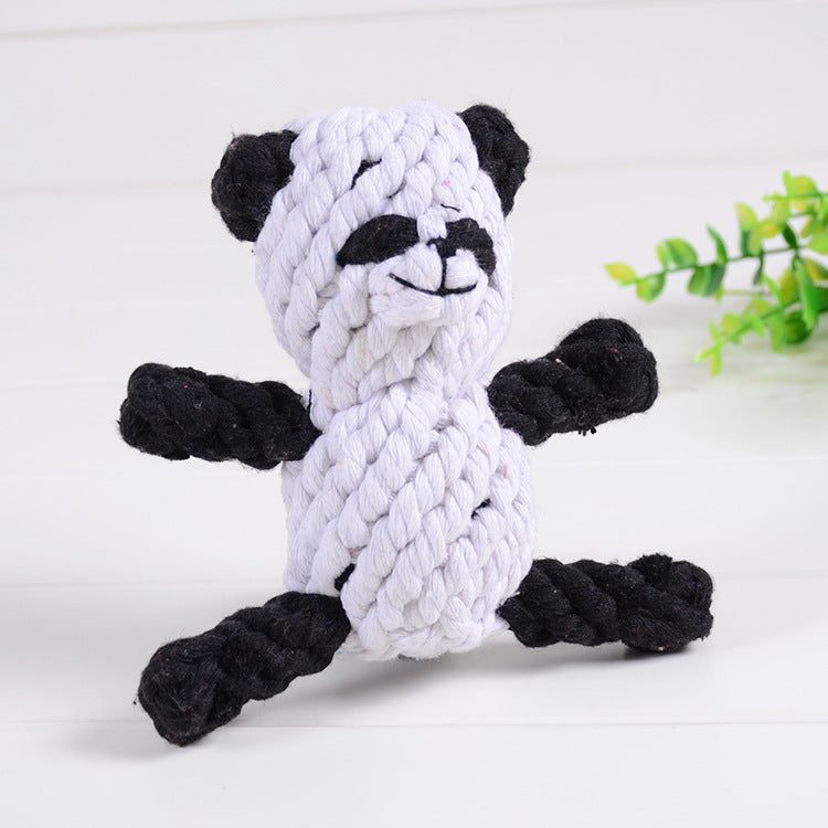 Factory direct sales of pet cotton rope toys, dog teething and chewing resistant toy ropes, hand-woven to relieve boredom and interactive toys