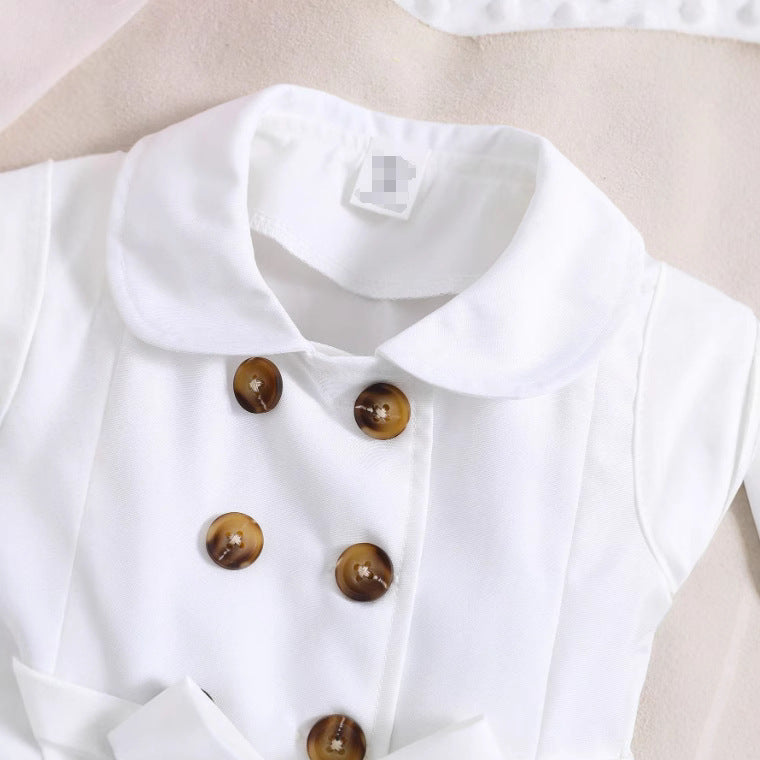 25 Amazon cross-border European and American new summer girl suit baby girl lapel sleeveless dress factory direct sales