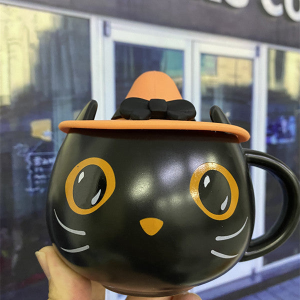 Personalized Cute Limited Edition Mysterious Black Cat Cup Halloween Coffee Mug Tea Cup Gifts For Family Couples And Friends Mug