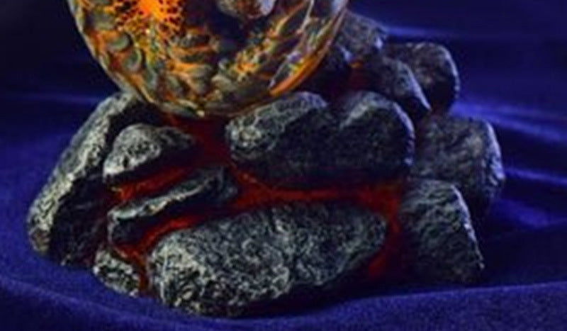 Halloween cross-border new dragon egg lava base resin luminous dinosaur egg decoration home furnishings decoration egg