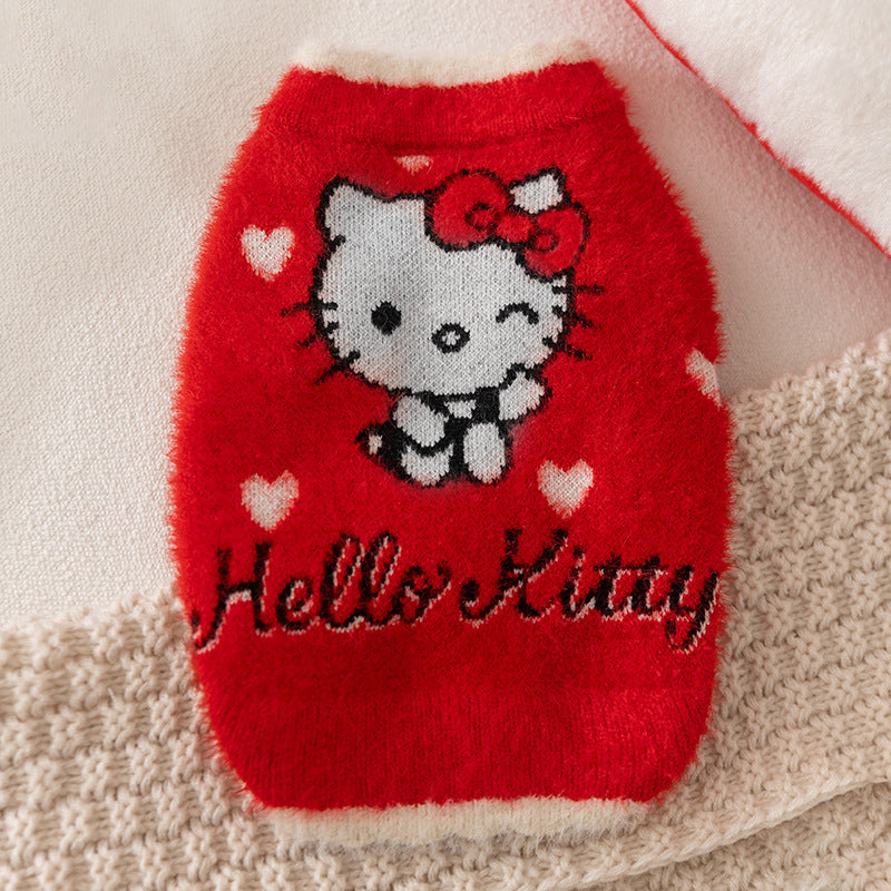 Autumn and winter joint cat clothes thick warm pullover sweater Teddy dog two-legged clothes pet clothes
