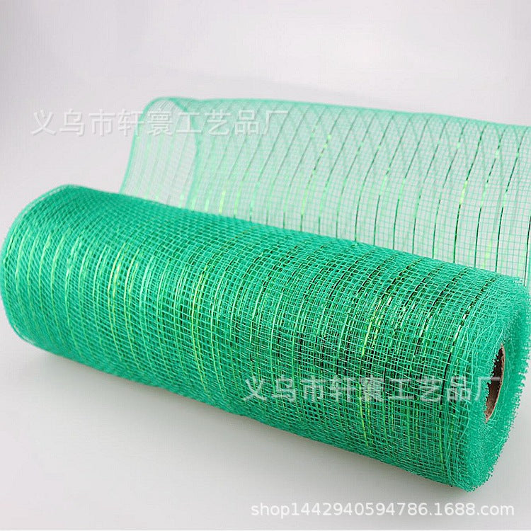 Flower packaging network Amazon Christmas ribbons mesh plastic multiple gold wire mesh Halloween Easter