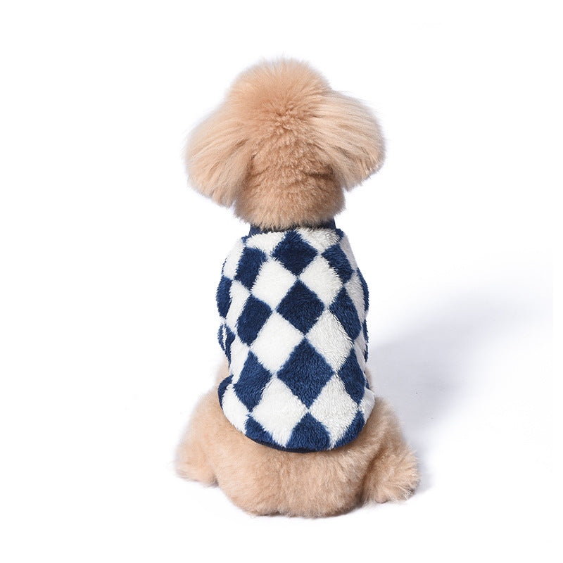 New autumn and winter dog clothes pet clothes super stretch fleece love cute French bulldog Teddy dog clothes