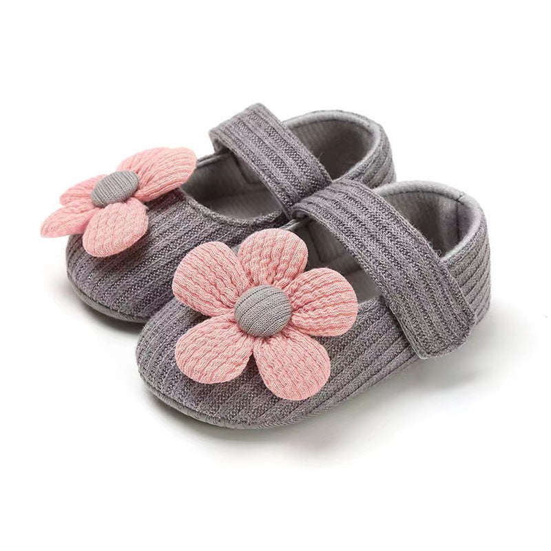 Baby shoes for girls Spring and Autumn style flower princess soft sole toddler shoes baby shoes 0-6-12 months anti-fall girls shoes
