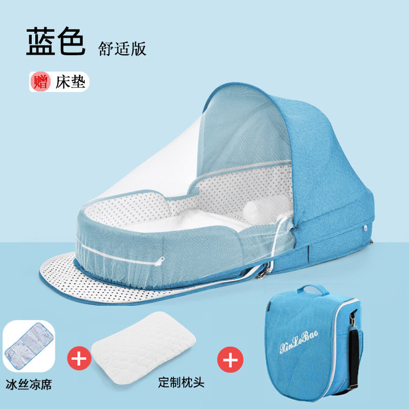 Crib portable removable bed-in-bed multifunctional foldable baby bed newborn bb crib with mosquito net