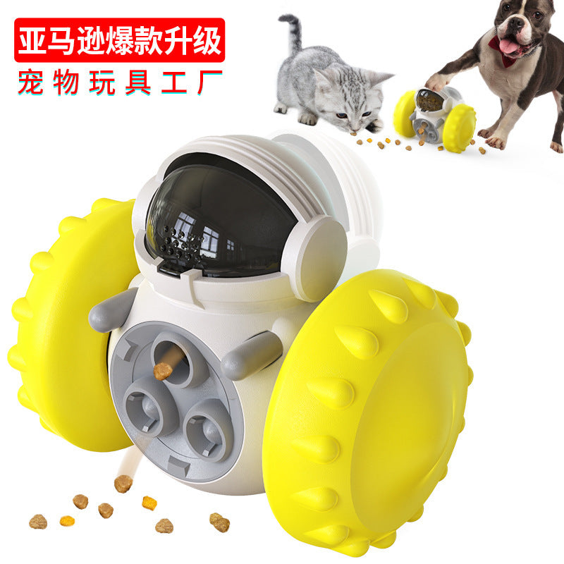 Pet Supplies Amazon New Product Dog Toy Cat Slow Food Balance Car Interactive Swinging Feeder Ball Factory