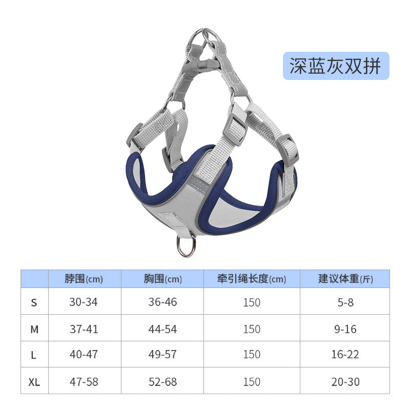 Pet leash, dog harness for outdoor use, pet clothes, dog leash, half-pack cat leash