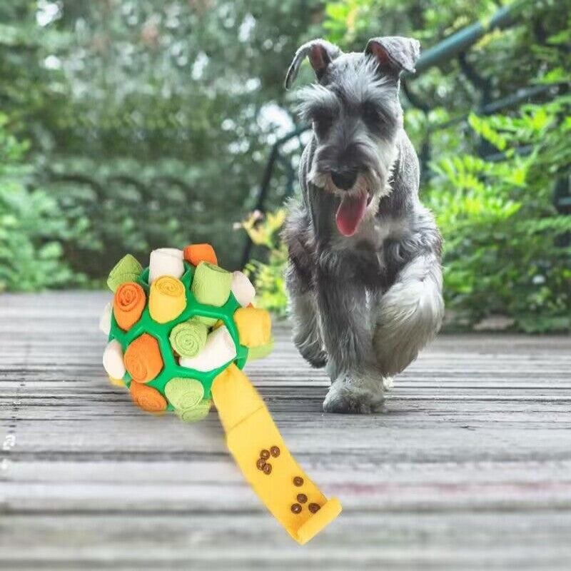 Kawaii Pet Sniffing Fried Ball Toy Dog Blind Box Hidden Food Bubble Rubber Ball Sniffing Puzzle Anti-Demolition