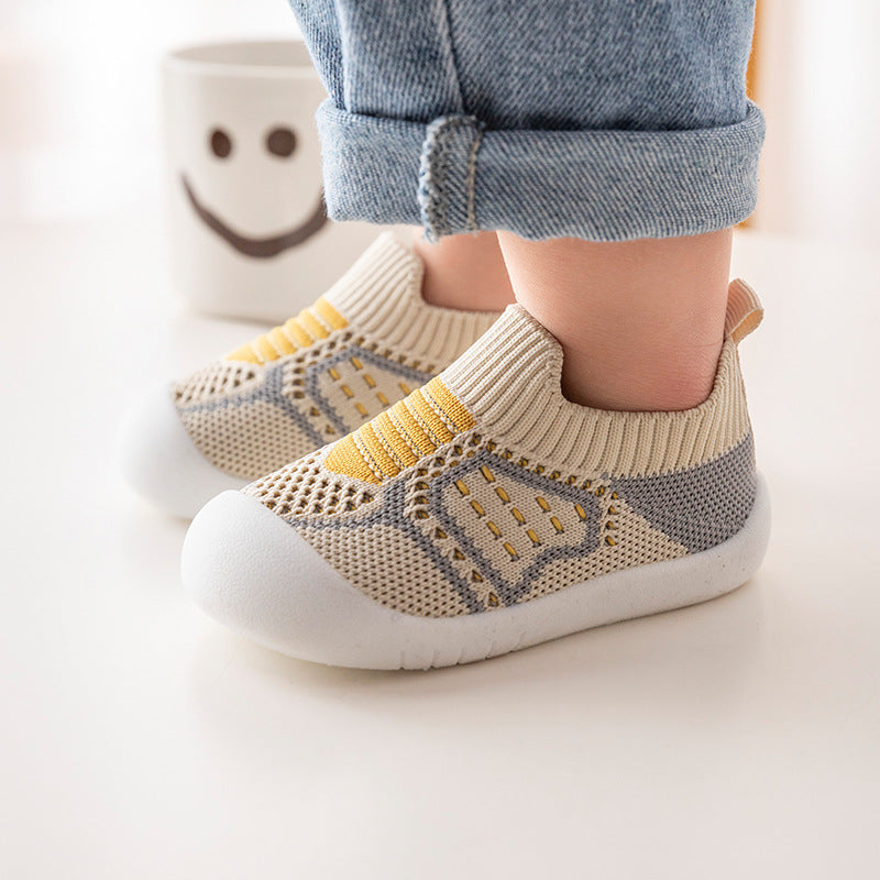 Baby toddler shoes non-slip soft bottom baby shoes breathable mesh socks shoes one pedal boys and girls shoes spring and summer 1 year old