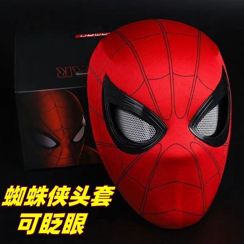 Spider-Man headgear electric blinking luminous mask Miles Halloween cos boy headgear gift toy