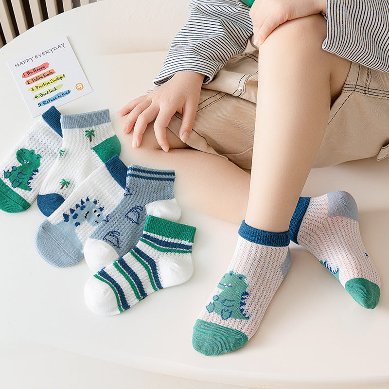 25 new summer a-type children's spring and summer thin boys and girls fashionable socks baby newborn baby socks