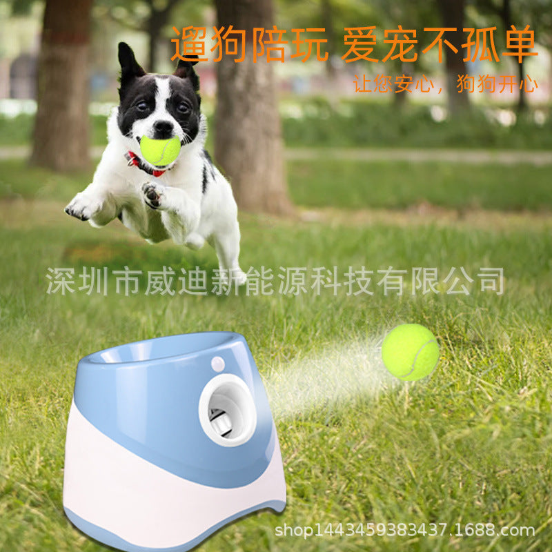 Cross-border pet ball throwing machine Pet cat and dog ball throwing machine 6 balls outdoor automatic dog ball launcher tennis ball pet toy