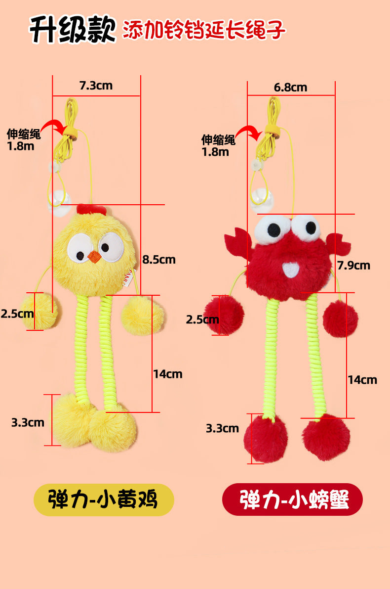 TANV Pet Products Felt Cat Toy Door Hanging Large Cat Play Retractable Rope Cat Toy Source Factory