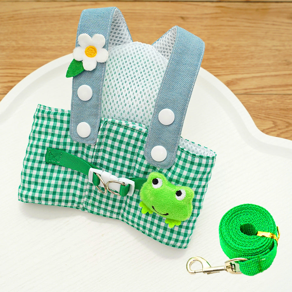 Cross-border wholesale of pet dog harness, leash, sun hat, cat and dog clothes, outdoor cat supplies