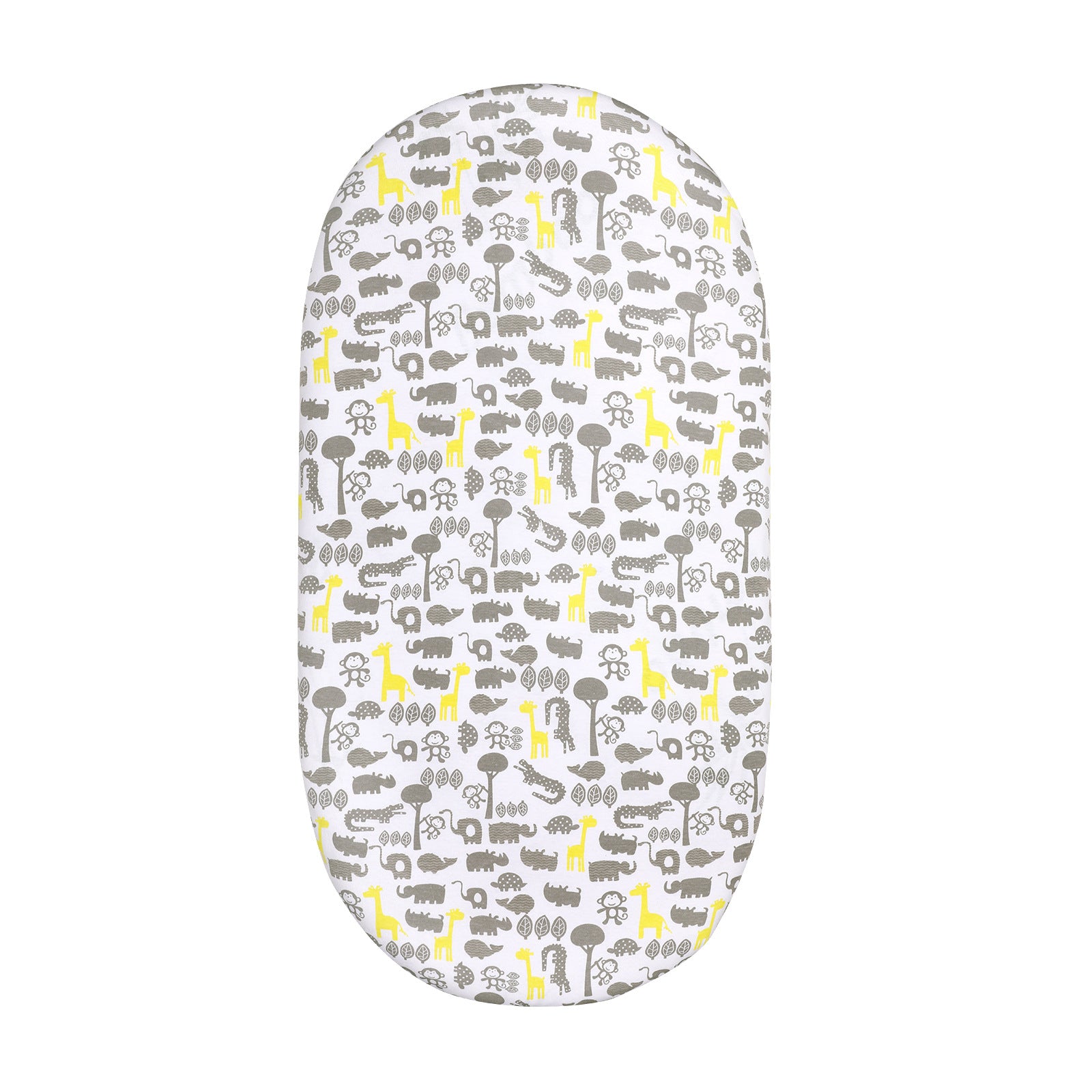 Manufacturers wholesale baby polyester cotton knitted cartoon printed bed sheet baby cradle bed sheet small size mattress cover