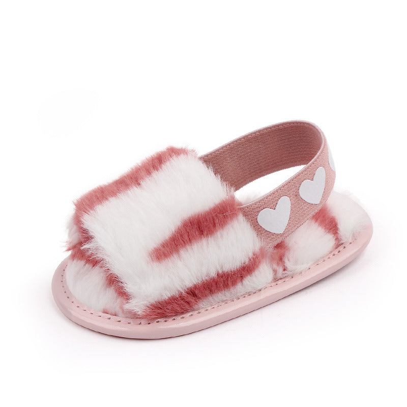 0-1 years old elastic baby sandals fashion tie dye baby shoes fur sandals toddler shoes 2801
