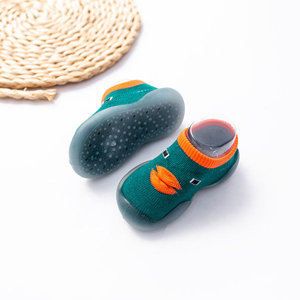 New spring and summer boys and girls children's shoes and socks cartoon little yellow duck boat shoes indoor shallow mouth baby baby toddler shoes outdoor