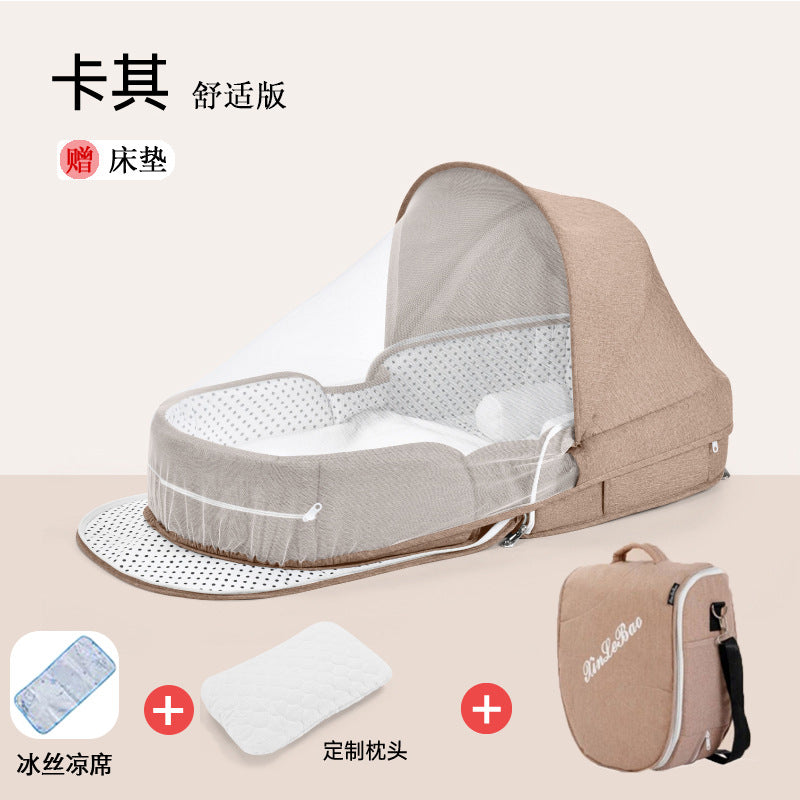 Crib portable removable bed-in-bed multifunctional foldable baby bed newborn bb crib with mosquito net