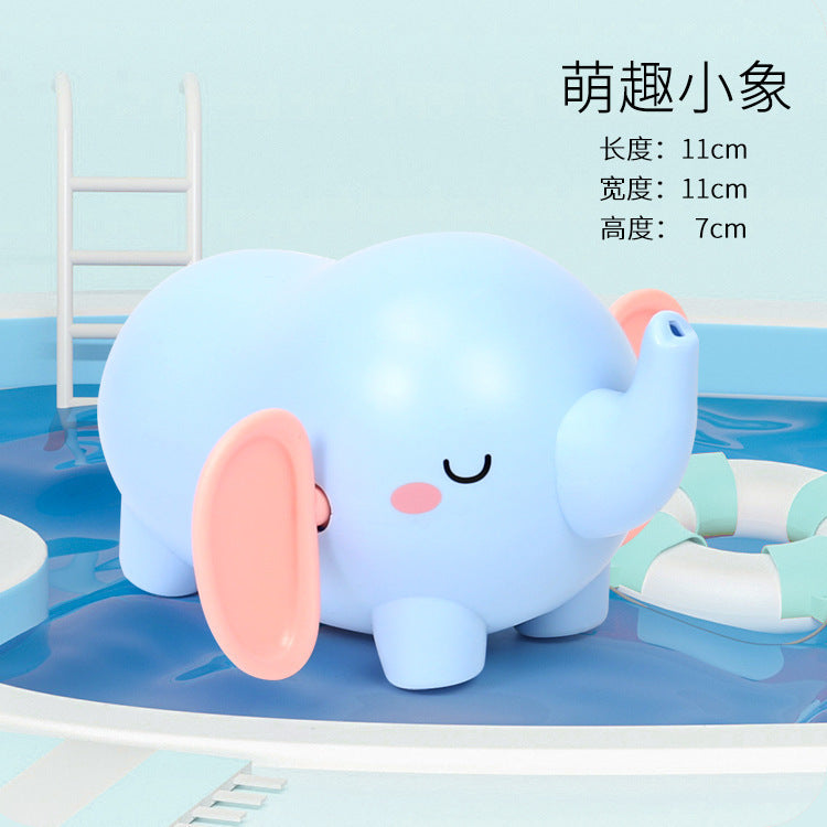 Douyin hot selling children's bathroom water swimming little penguin crab chain cool swim baby bath water toys