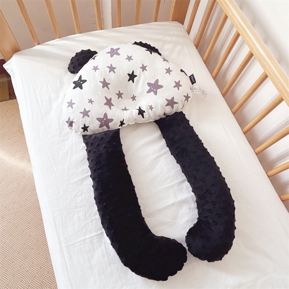 ins baby comfort pillow bean velvet U-shaped pillow anti-head tilt shaping pillow anti-startle baby sleeping pillow