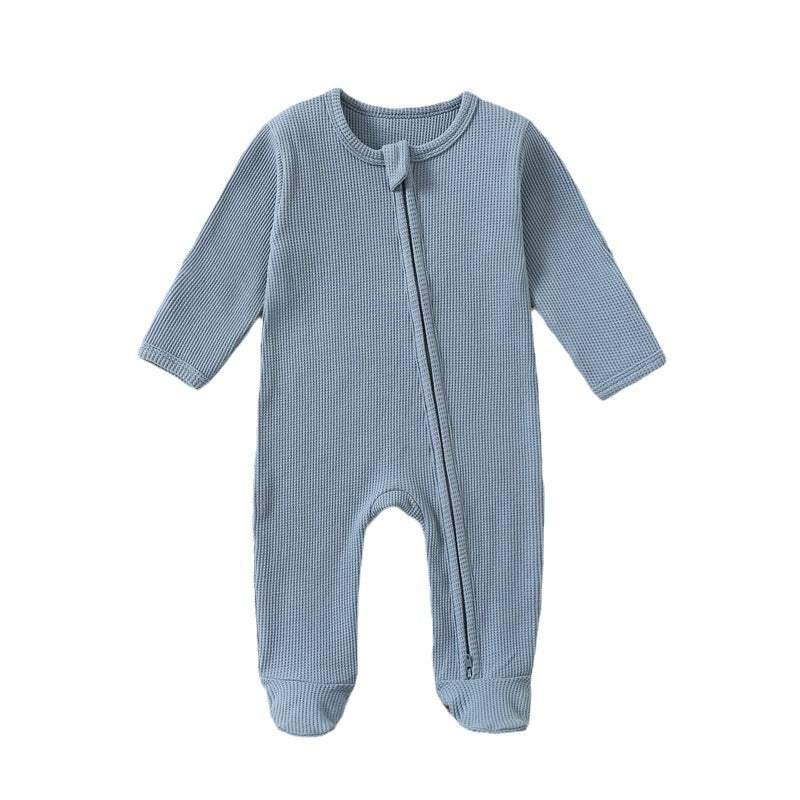 Baby jumpsuit autumn and winter baby crawling clothes long-sleeved zipper crawling clothes newborn clothes fart clothes baby pajamas