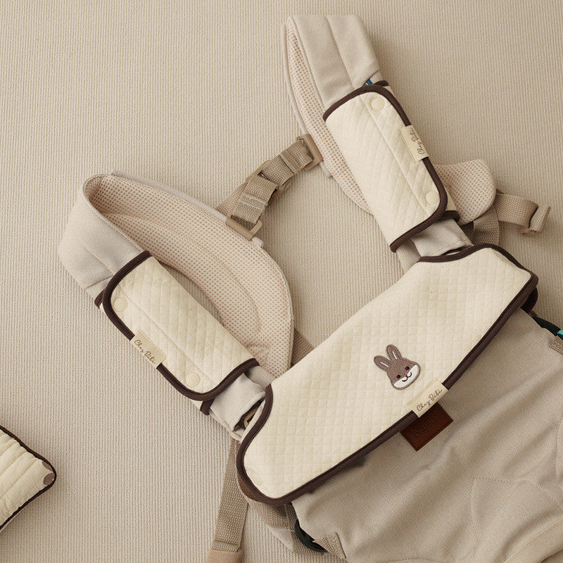 ins Korean version of bear baby carrier bib towel baby universal sucking belt chest bite towel shoulder waist stool accessories