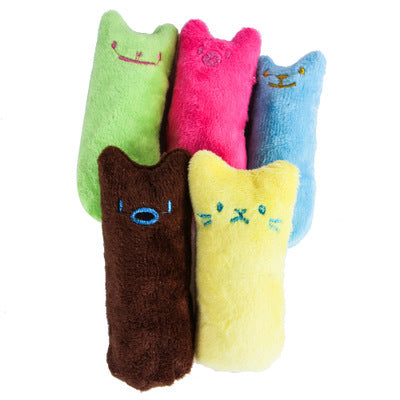 Cat Toys Pet Plush Catnip Toy Expression Thumb Toy With Sound Paper Bite-resistant Teething Cat Toy