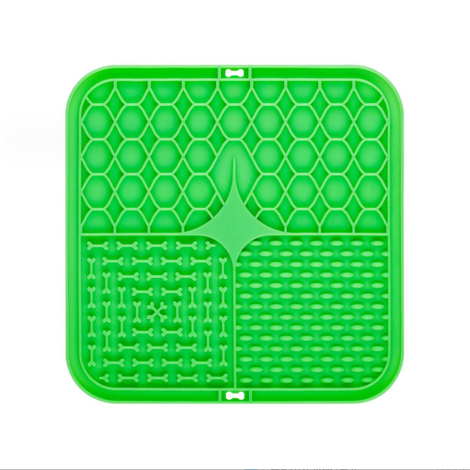 Licking mat slow feeding mat dog bowl cat pet puppy anti-choking soft silicone toy small dog food tray food bowl