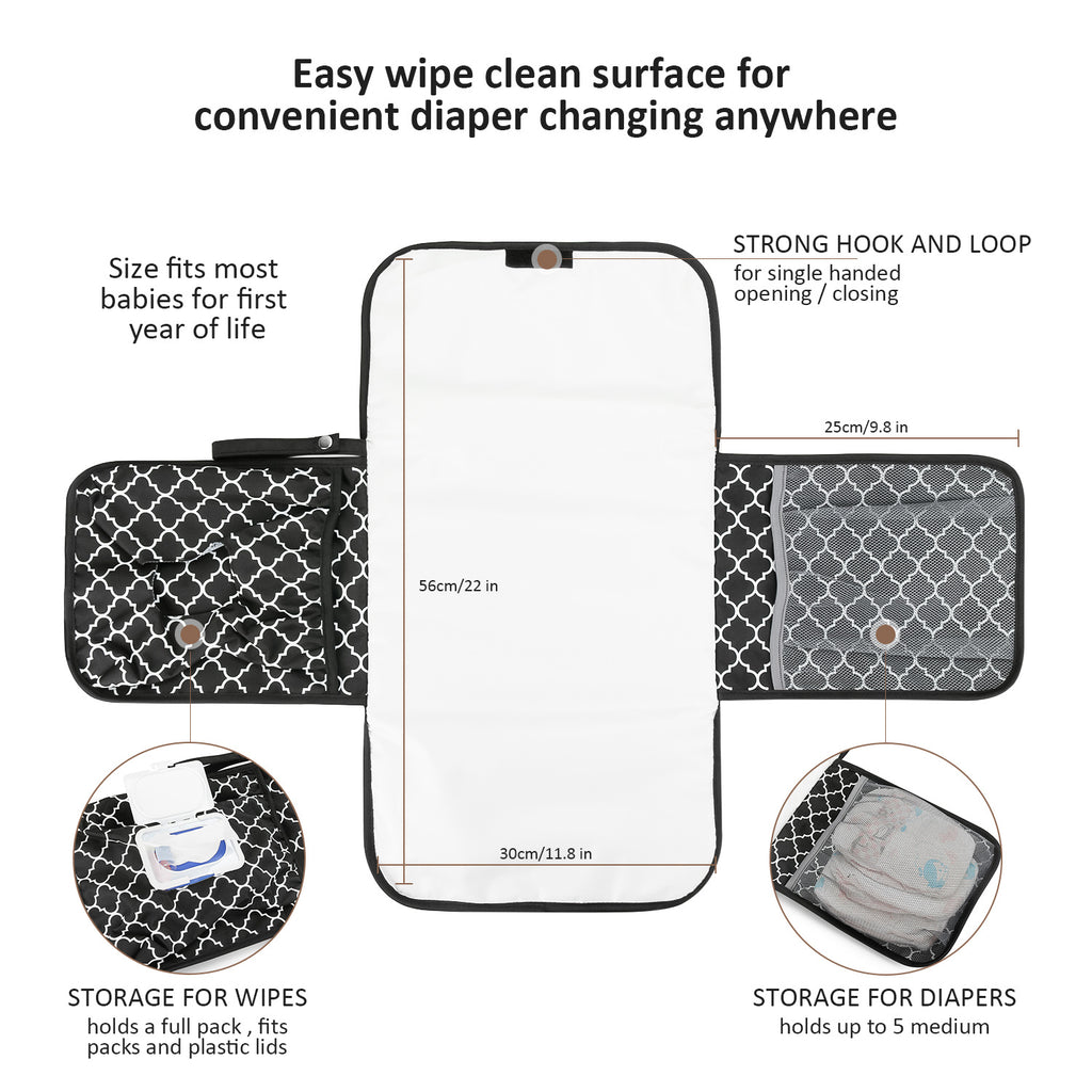 CPC baby changing diaper mat mother and baby travel portable waterproof diaper mat wet wipes bag mommy bag simple