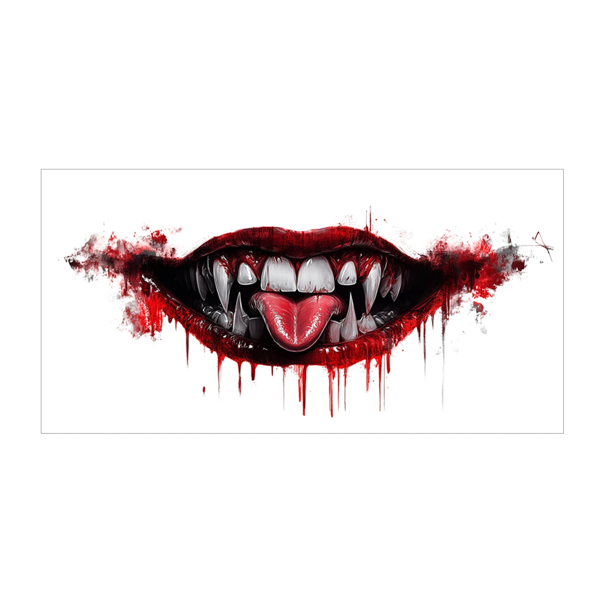 New foreign trade Halloween mouth tattoo stickers party horror makeup horror funny lip makeup DIY mouth stickers