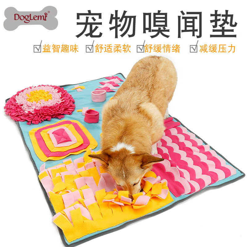 Dolemi Colored Pet Sniffing Pad Puzzle Slow Food Training Dog Toy Tibetan Food Relieves Boredom Outdoor Pet Supplies