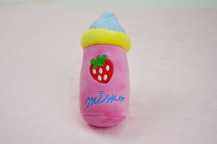 Plush Dog French Bulldog Bite-resistant Ball Rope Sounding Toy Fruit Cartoon Animal Cat Kitten Pet Supplies