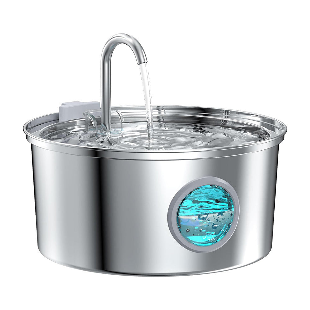 Source factory stainless steel pet smart water dispenser automatic circulation water 3.2L large capacity cat and dog water feeder