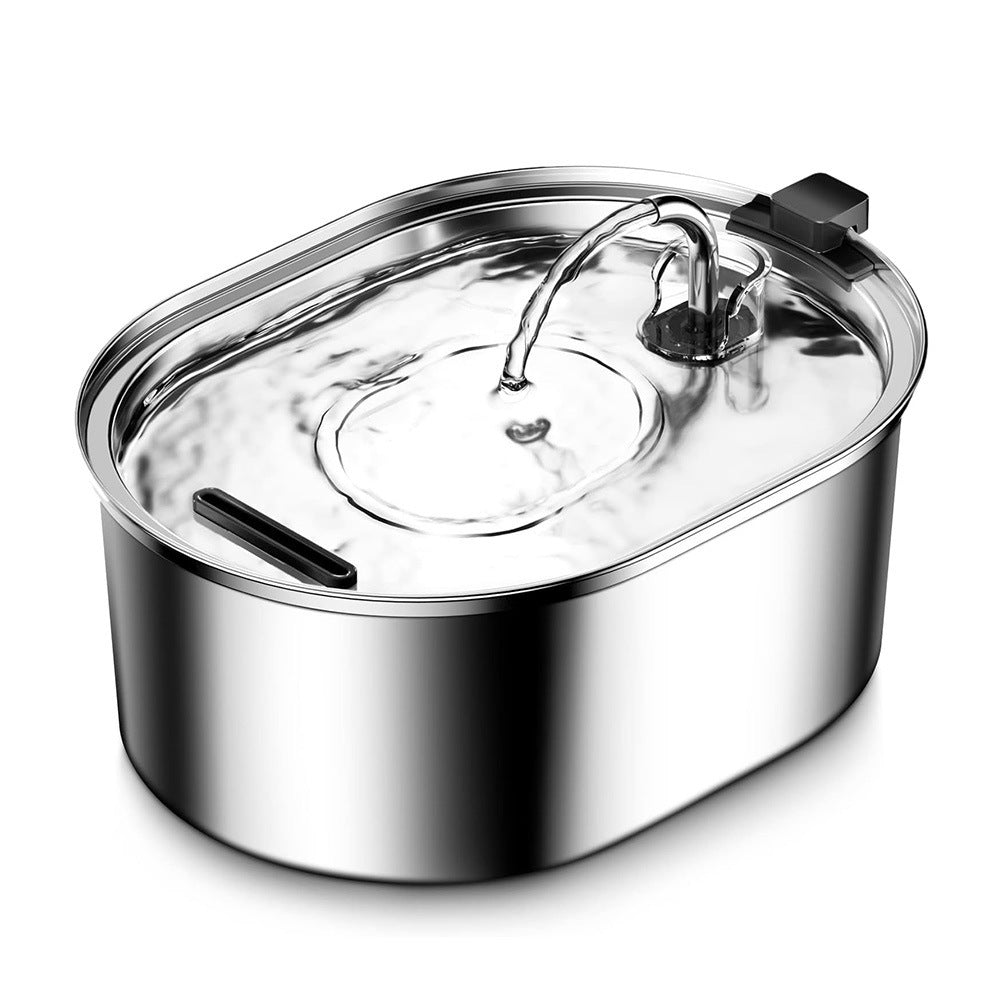 Source factory stainless steel pet smart water dispenser automatic circulation water 3.2L large capacity cat and dog water feeder