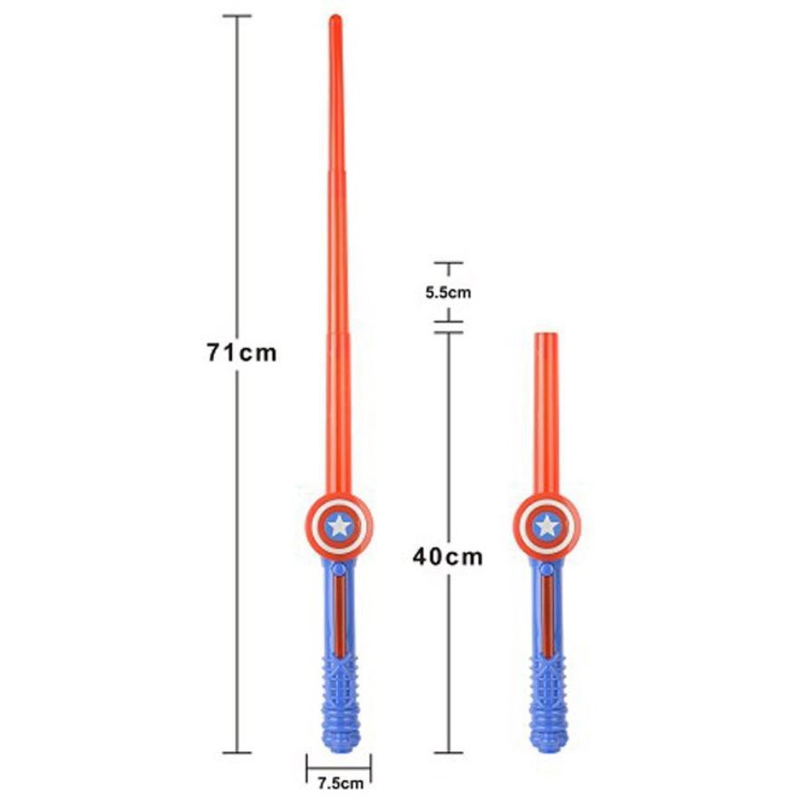 Cross-border Captain America shield launcher deformable boy luminous ejection Marvel Halloween soft bullet toy