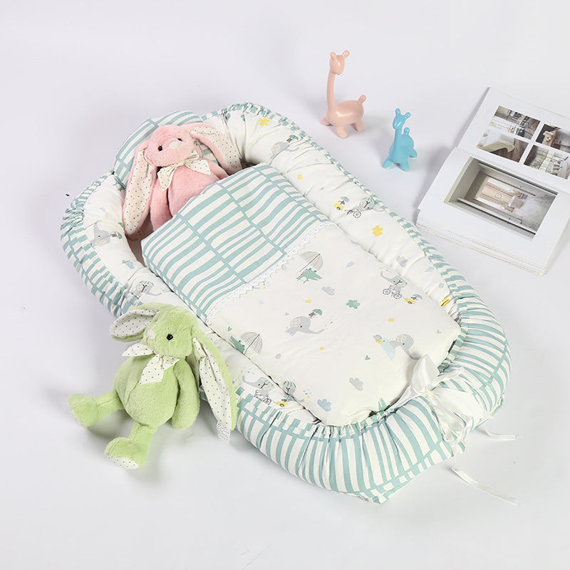 Foreign trade cotton baby bed medium bed American newborn uterus bed bionic bed portable baby bed detachable cross-border