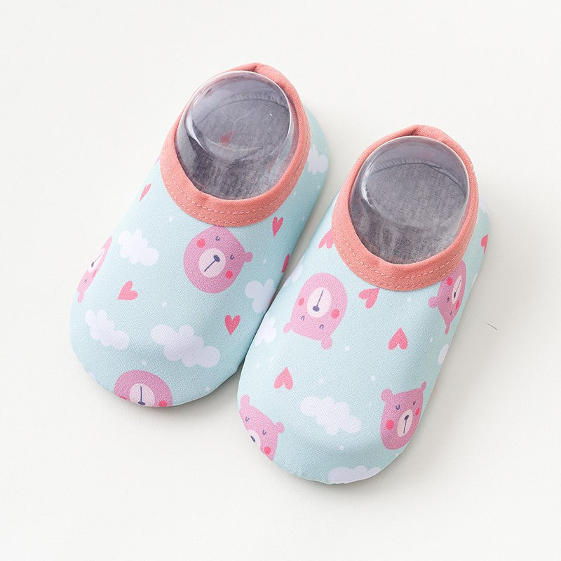 Spring and summer non-slip toddler shoes baby floor shoes baby shoes mesh a type three-year-old children socks nylon boat socks
