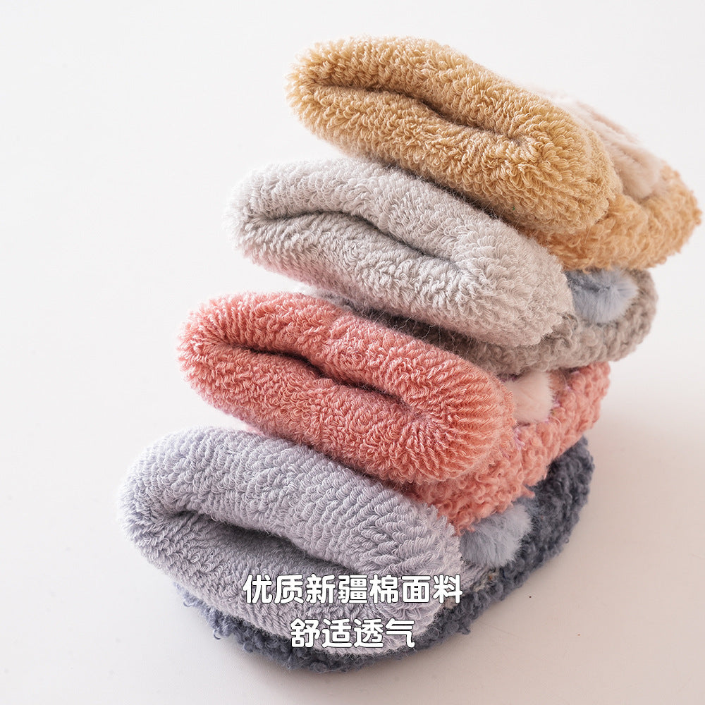 2023 Autumn and Winter New Baby Floor Socks Cute Cartoon Baby Bear Indoor Non-Slip Cooling Men's and Women's Toddler Shoes and Socks
