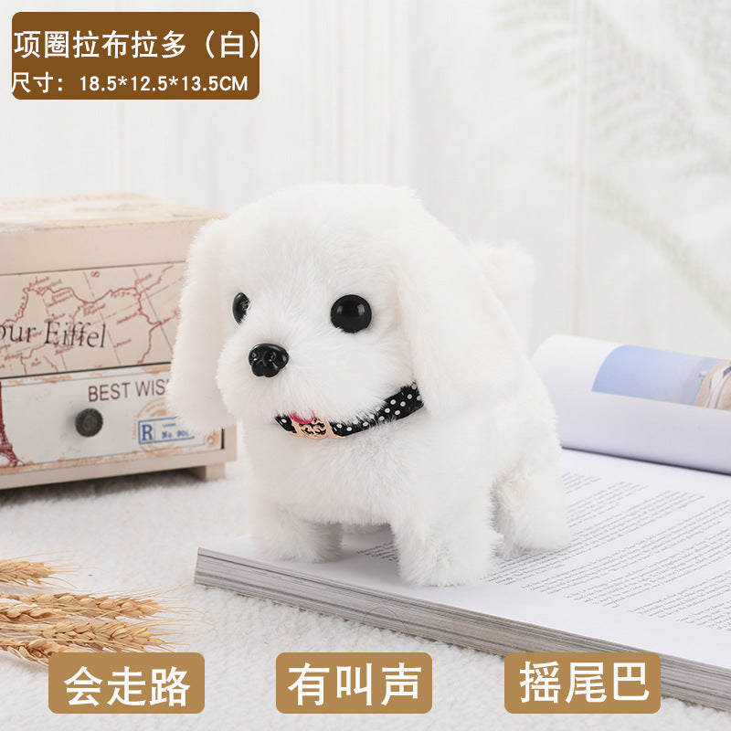 Toy dog children's plush electric toy can walk simulation dog electric dog stall electronic puppy pet