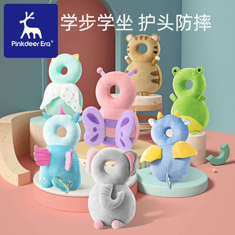 Amazon hot-selling anti-fall pillow baby head pillow butterfly summer animal breathable toddler walking baby head protection