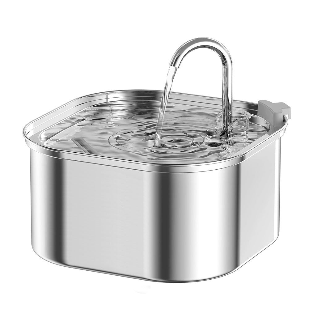 Source factory stainless steel pet smart water dispenser automatic circulation water 3.2L large capacity cat and dog water feeder