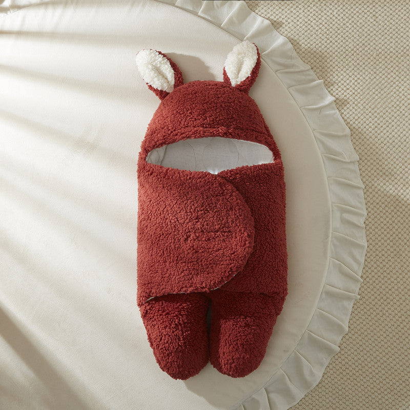 Baby blanket winter newborn swaddle supplies newborn baby wrap outdoor swaddle clothes thickened sleeping bag spring and autumn